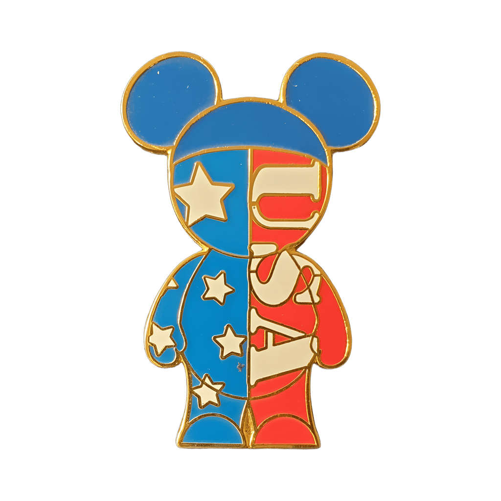 Patriotic with USA and Stars on Body Disney pin