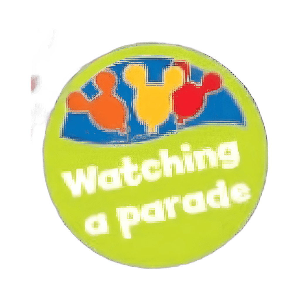 Watching A Parade Button Tiny Pin Disney pin