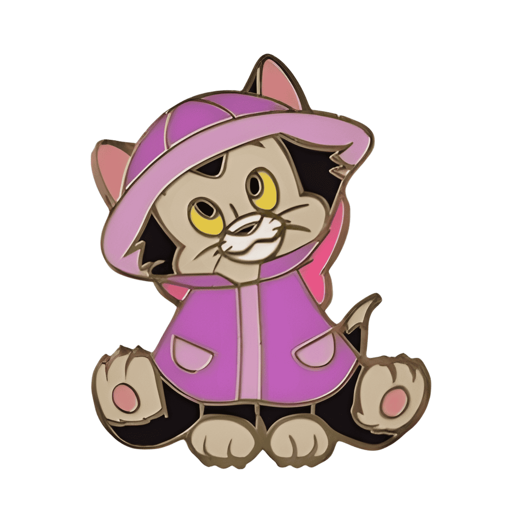 Series 2 - Figaro in Magenta Raincoat Disney pin
