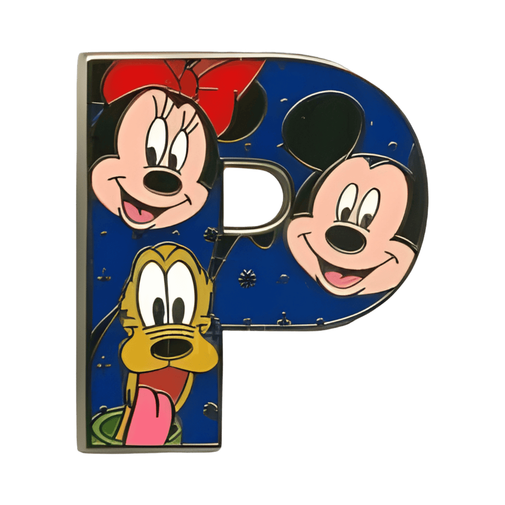 P Mickey, Minnie and Pluto Disney pin