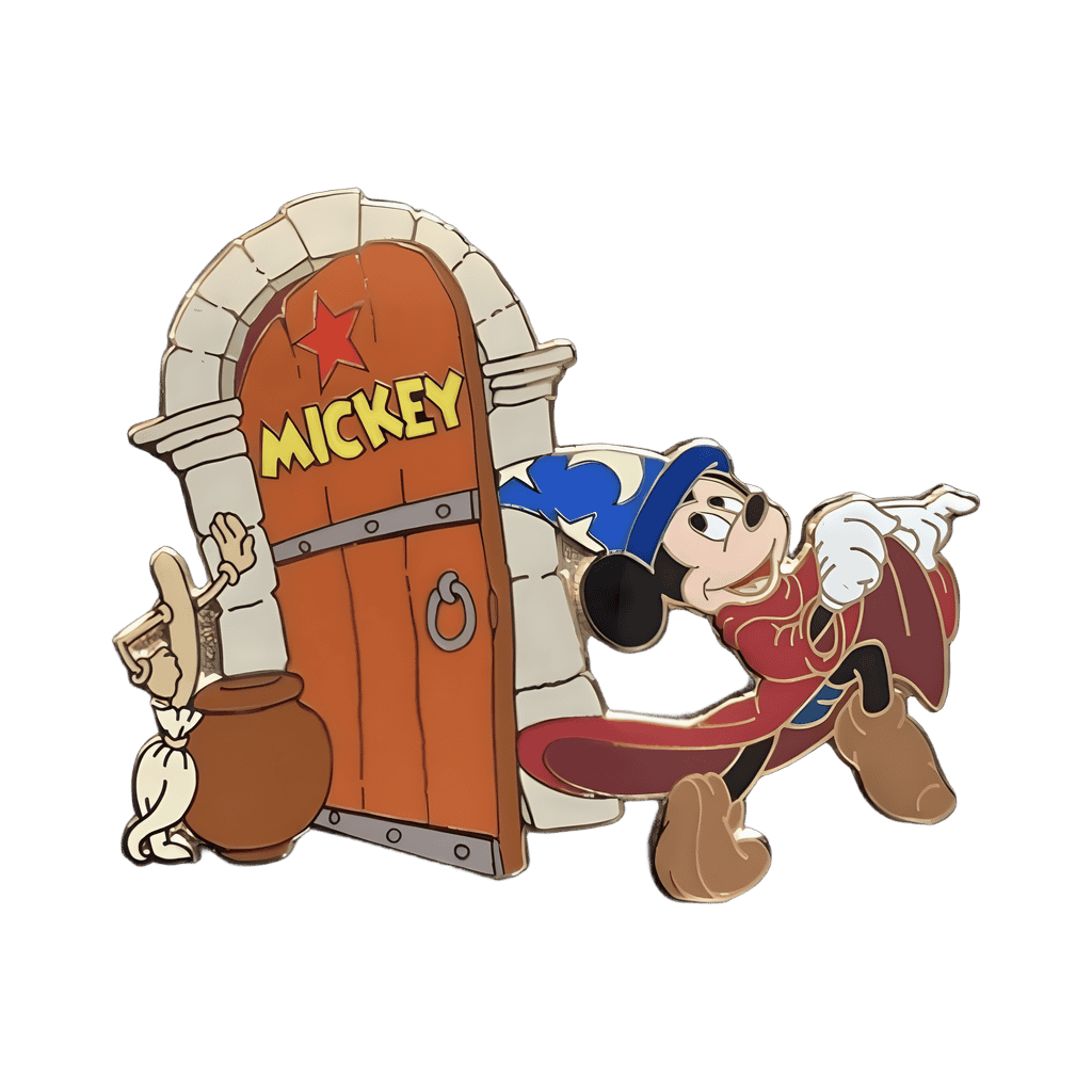 Sorcerer Mickey and Broom Disney pin