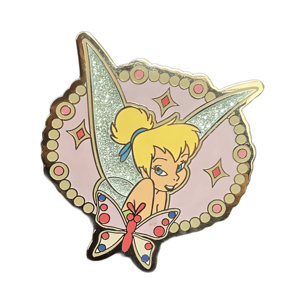 Tinker bell in frame with butterfly Disney pin