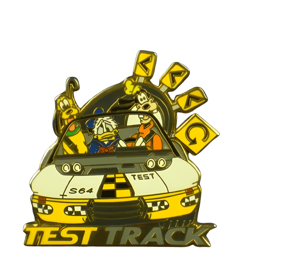Donald, Goofy and Pluto Riding Test Track Disney pin