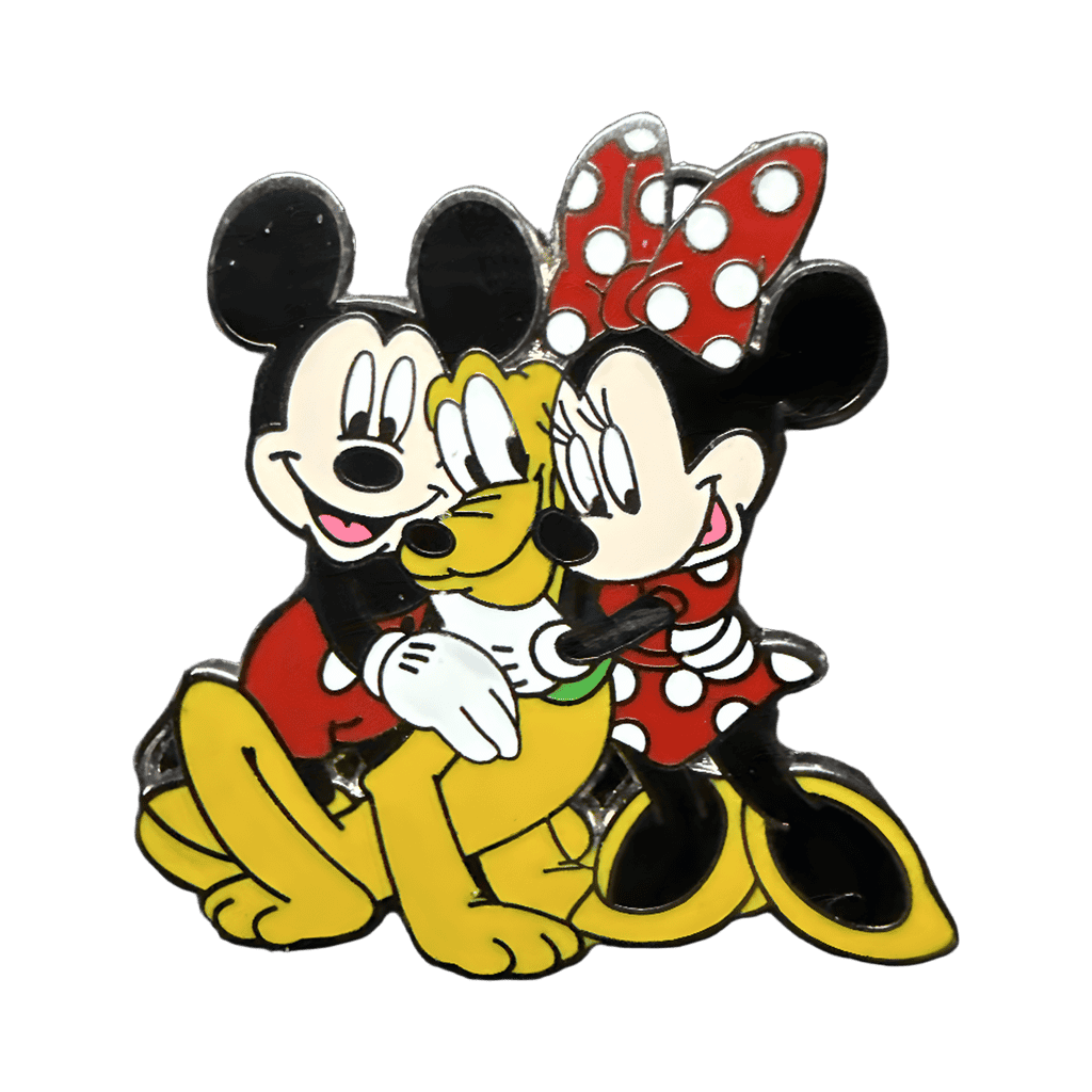 Mickey, Minnie and Pluto Hugging Disney pin