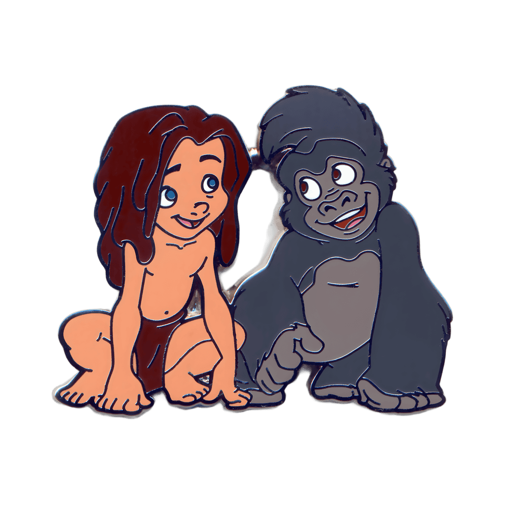 Young Tarzan and Terk Disney pin