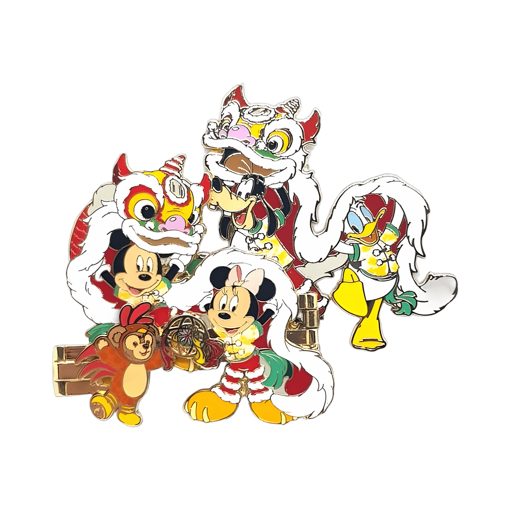 Year of the Rooster - Lion Dancers Hinged Jumbo Disney pin