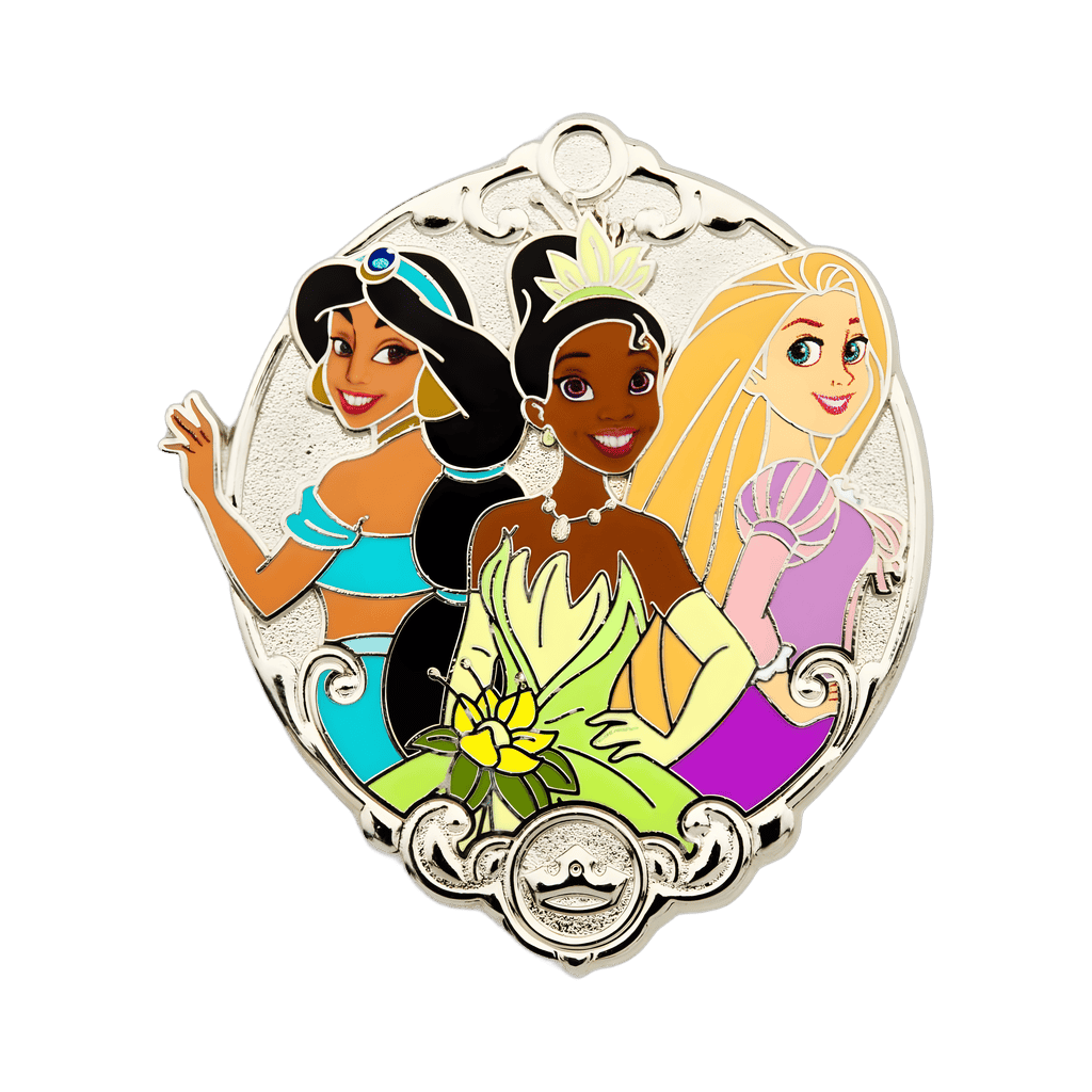 Jasmine, Tiana, and Rapunzel Cluster Disney pin