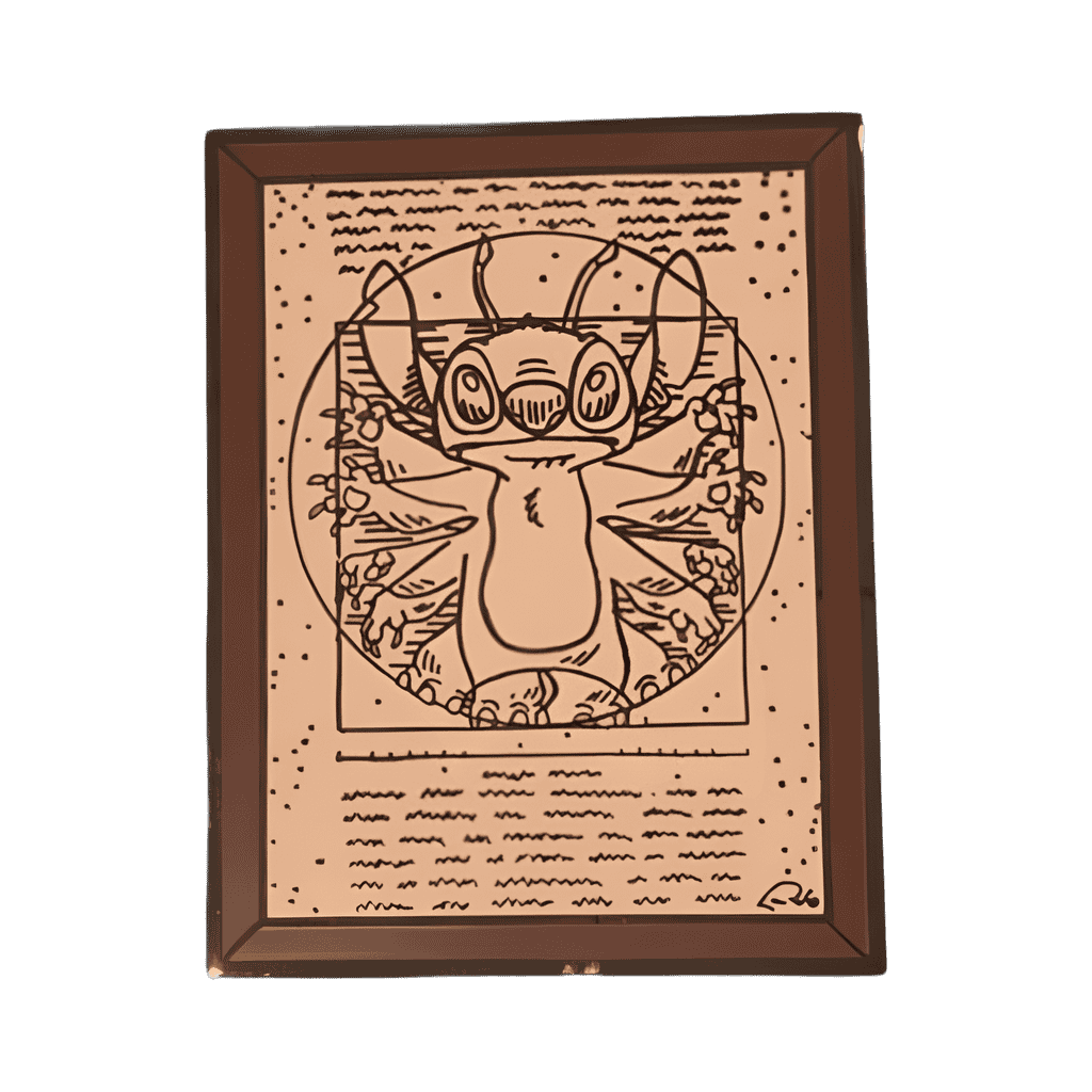 Stitch as Vetruvian Man Disney pin