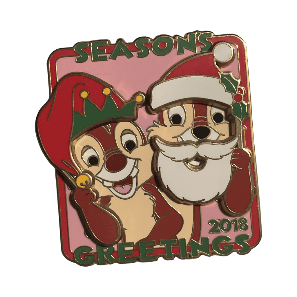 Chip and Dale Season’s Greetings Disney pin