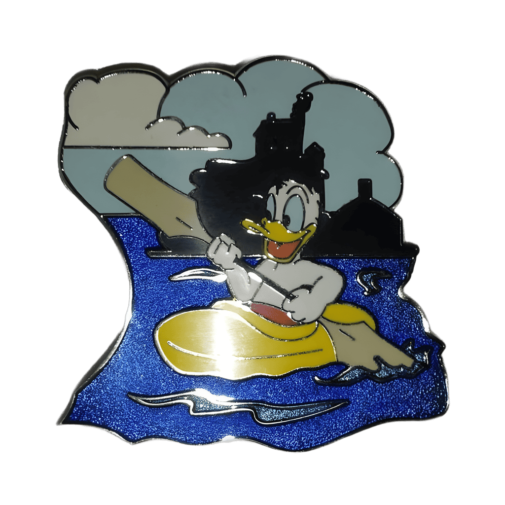 Donald on a kayak Disney pin