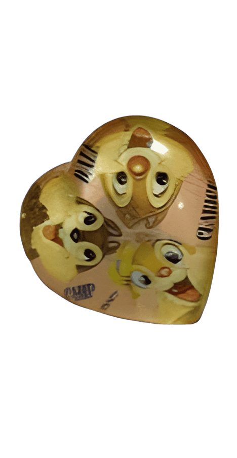 Dome Pink Heart - Clarice, Chip & Dale Disney pin