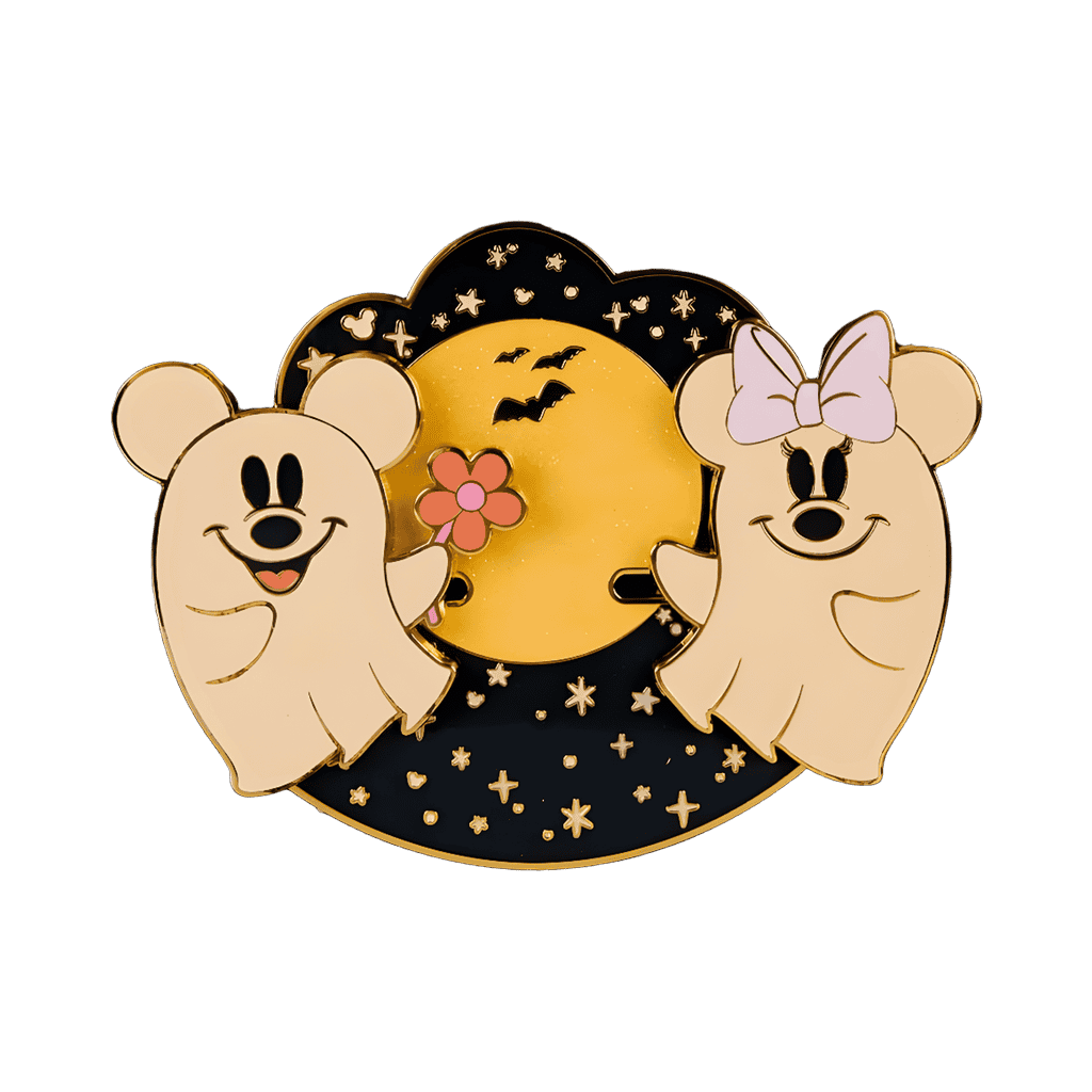 Mickey and Minnie Floral Ghost Glow Disney pin