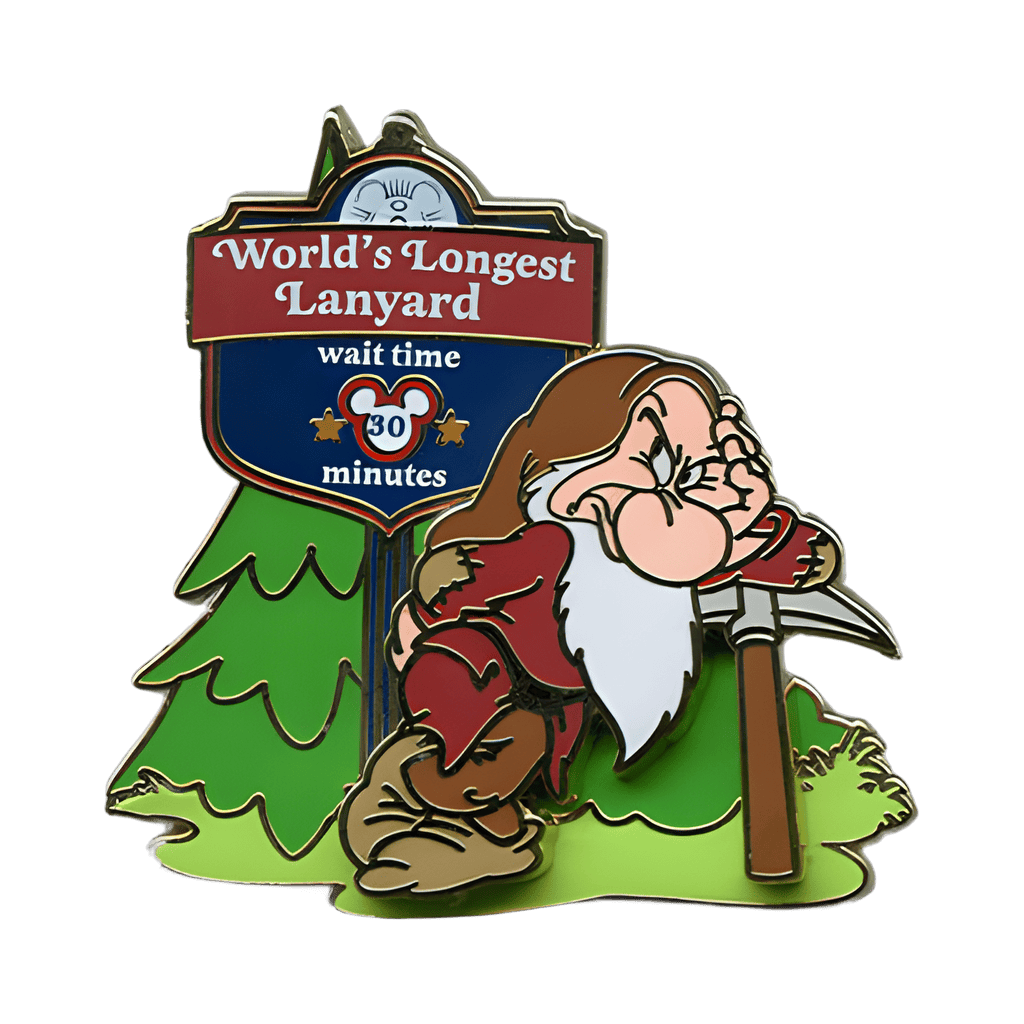 World's Longest Lanyard - Grumpy Disney pin