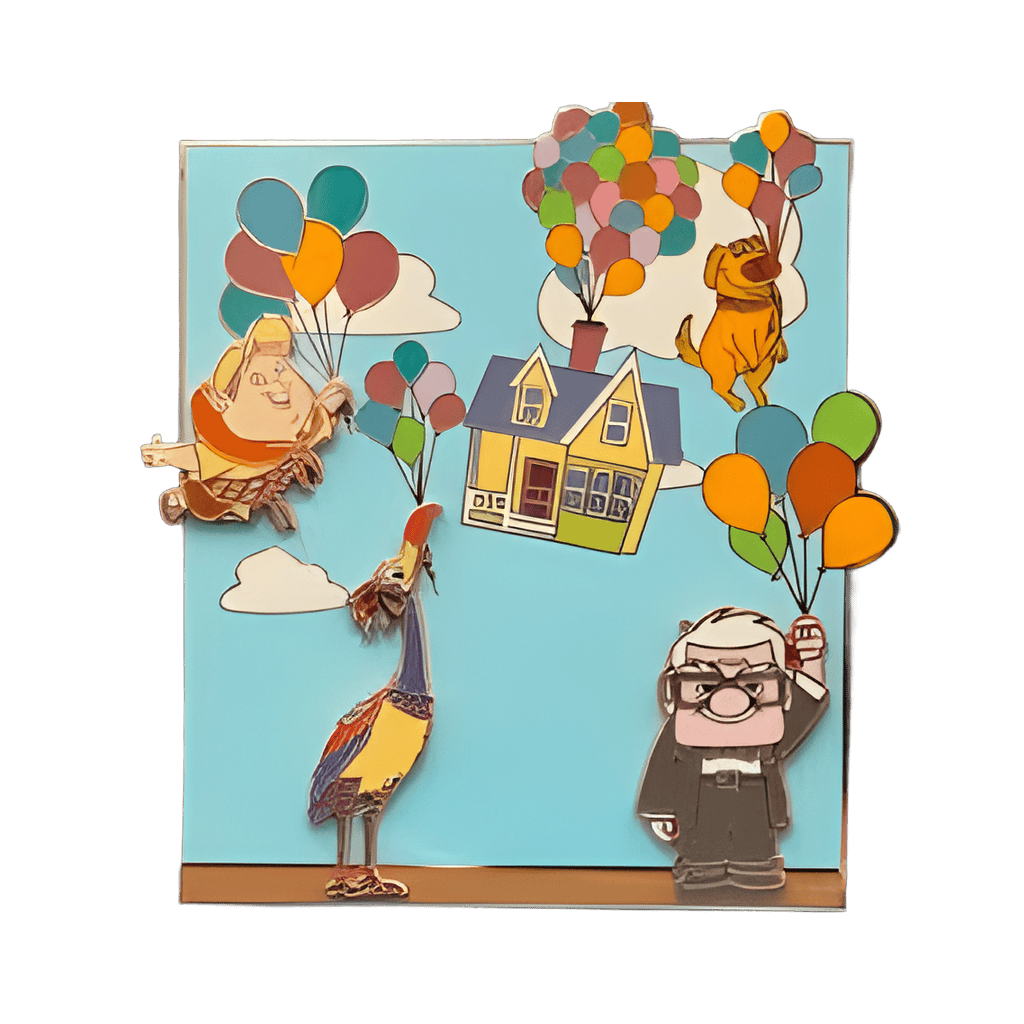 Up and Away - Carl, Russell, Kevin and Dug Disney pin