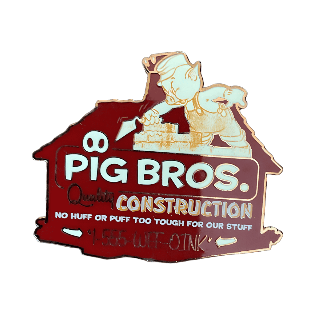 Three Little Pigs Pig Bros Construction Disney pin