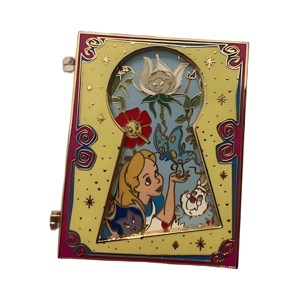 Alice and White Rabbit Keyhole Disney pin