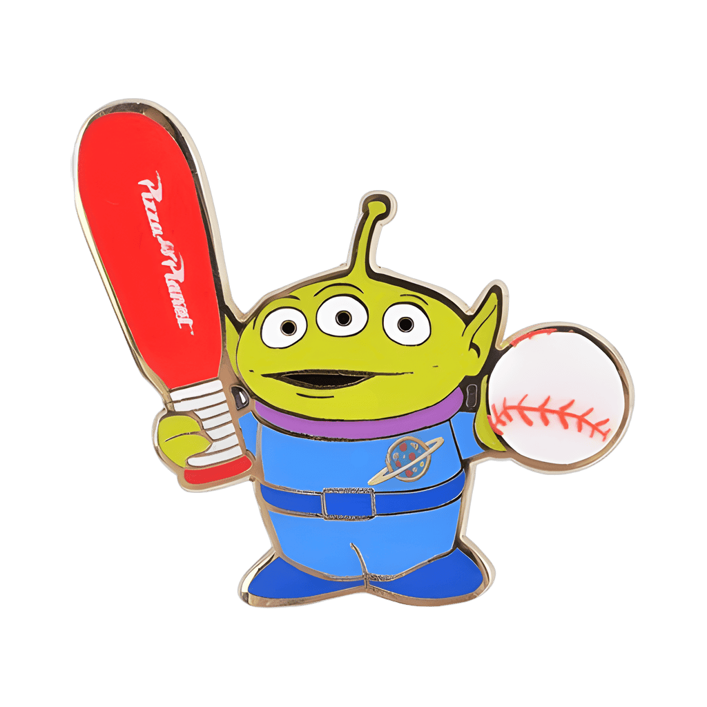 Alien Playing Baseball Disney pin