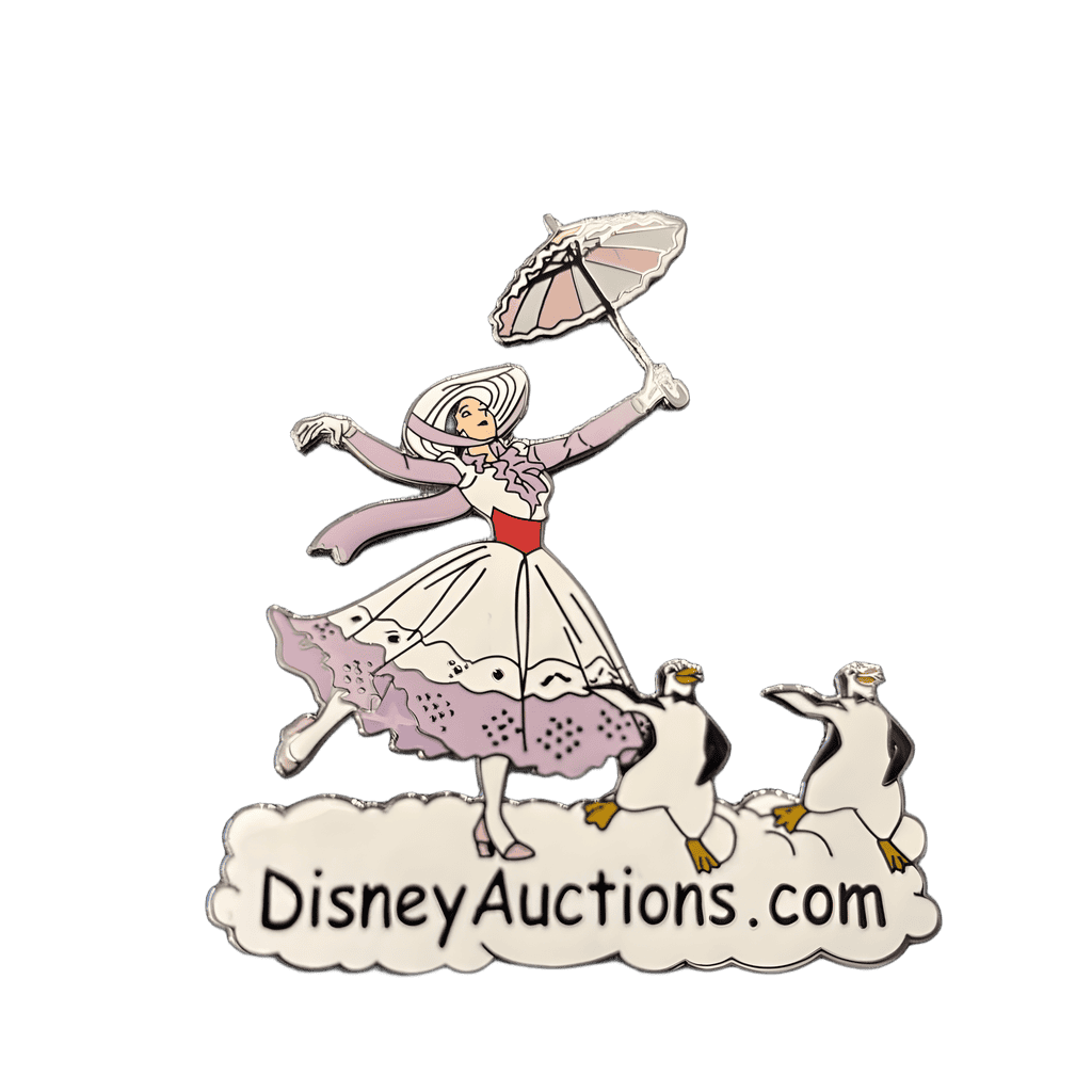 Mary Poppins and Penguins on auction logo Disney pin