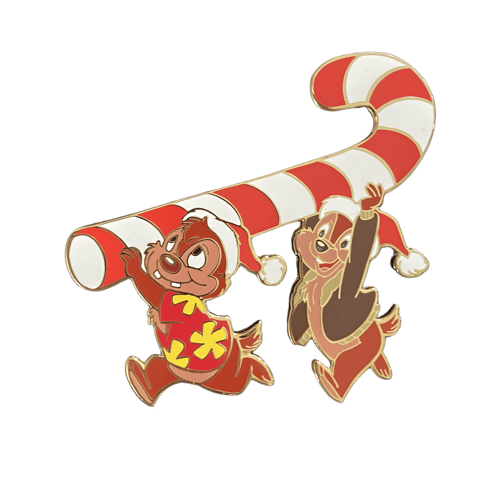 Chip ‘n’ Dale Candy Cane Disney pin