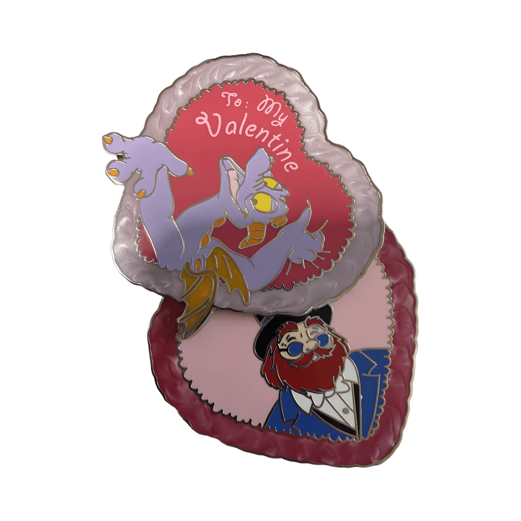 To My Valentine Locket with Figment and Dreamfinder Disney pin
