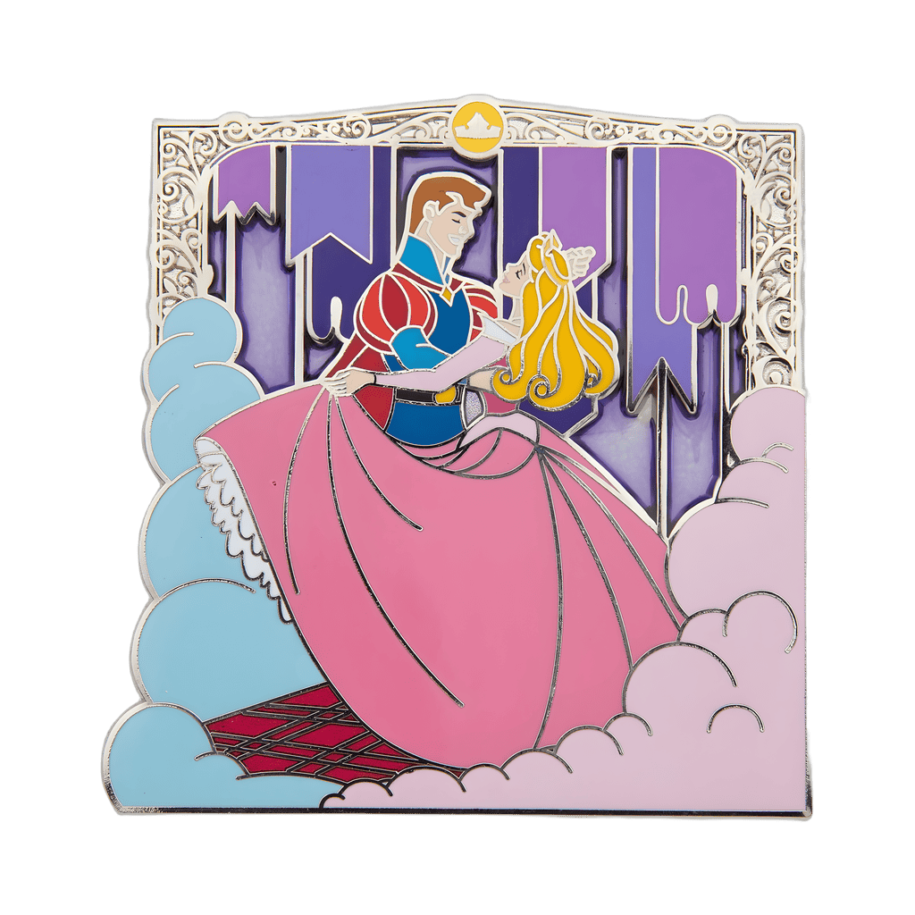 Version #1 - Prince Phillip and Princess Aurora in Pink Dress Disney pin