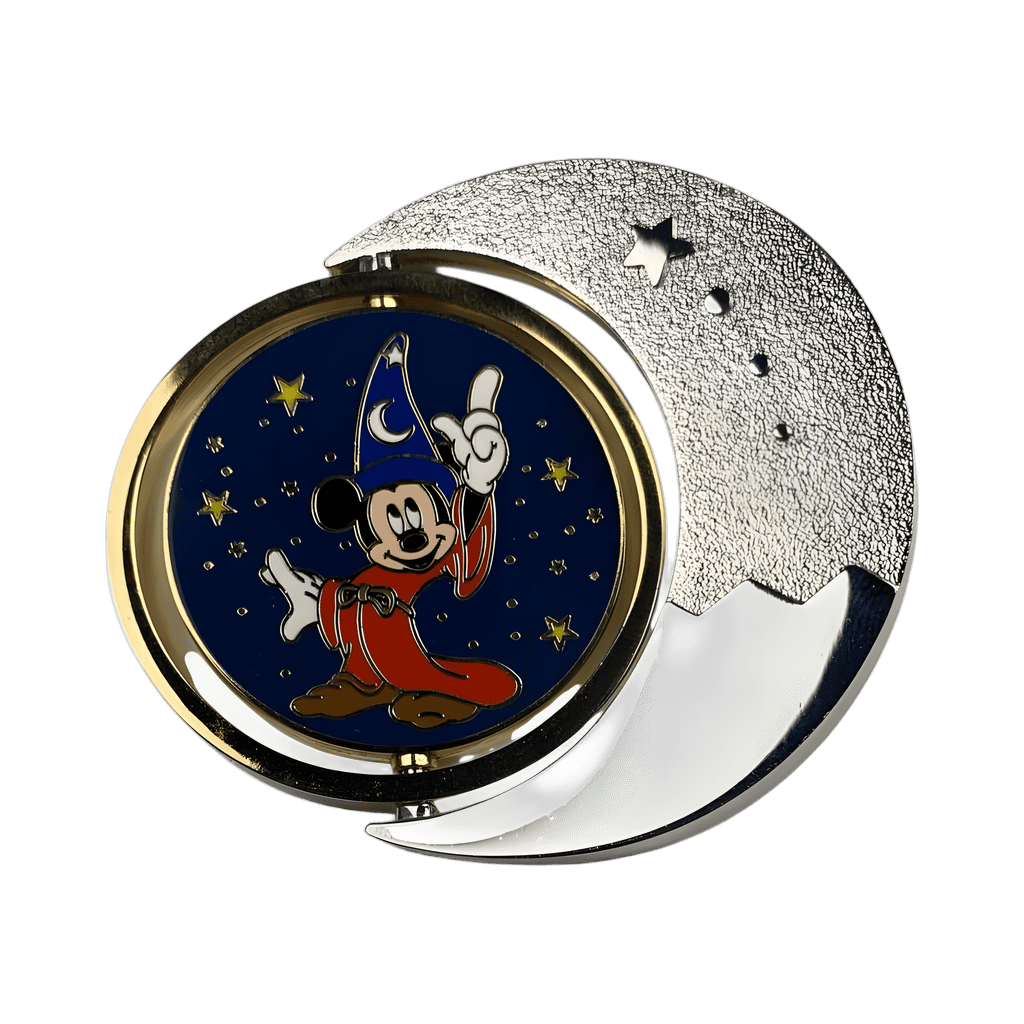 Sorcerer Mickey Crescent Moon Spinner Pin Set - Sorcerer Mickey Full Body Disney pin
