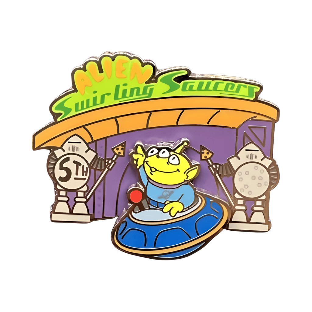Alien Swirling Saucers 5th Anniversary Disney pin