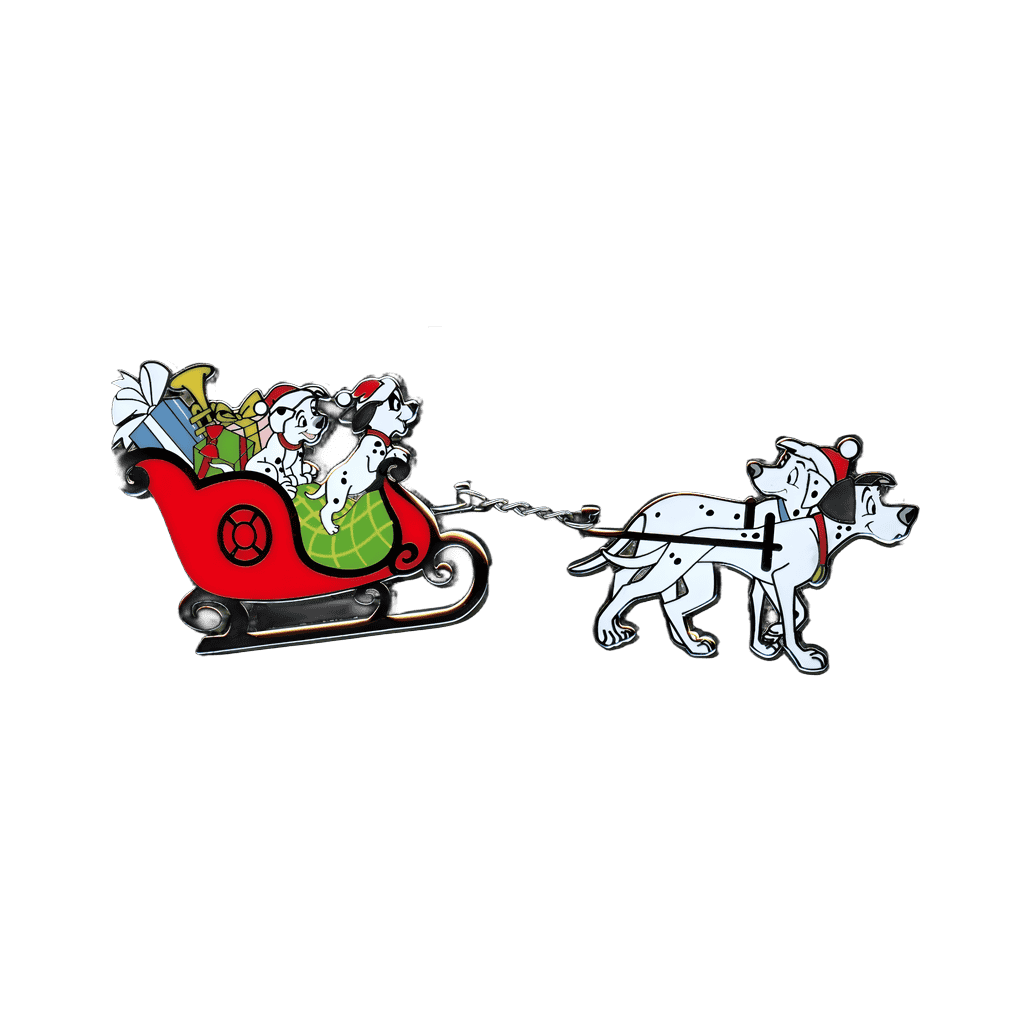 Dalmatians Sleigh - 2 Pin Set - Pongo, Perdita, and Puppies Disney pin