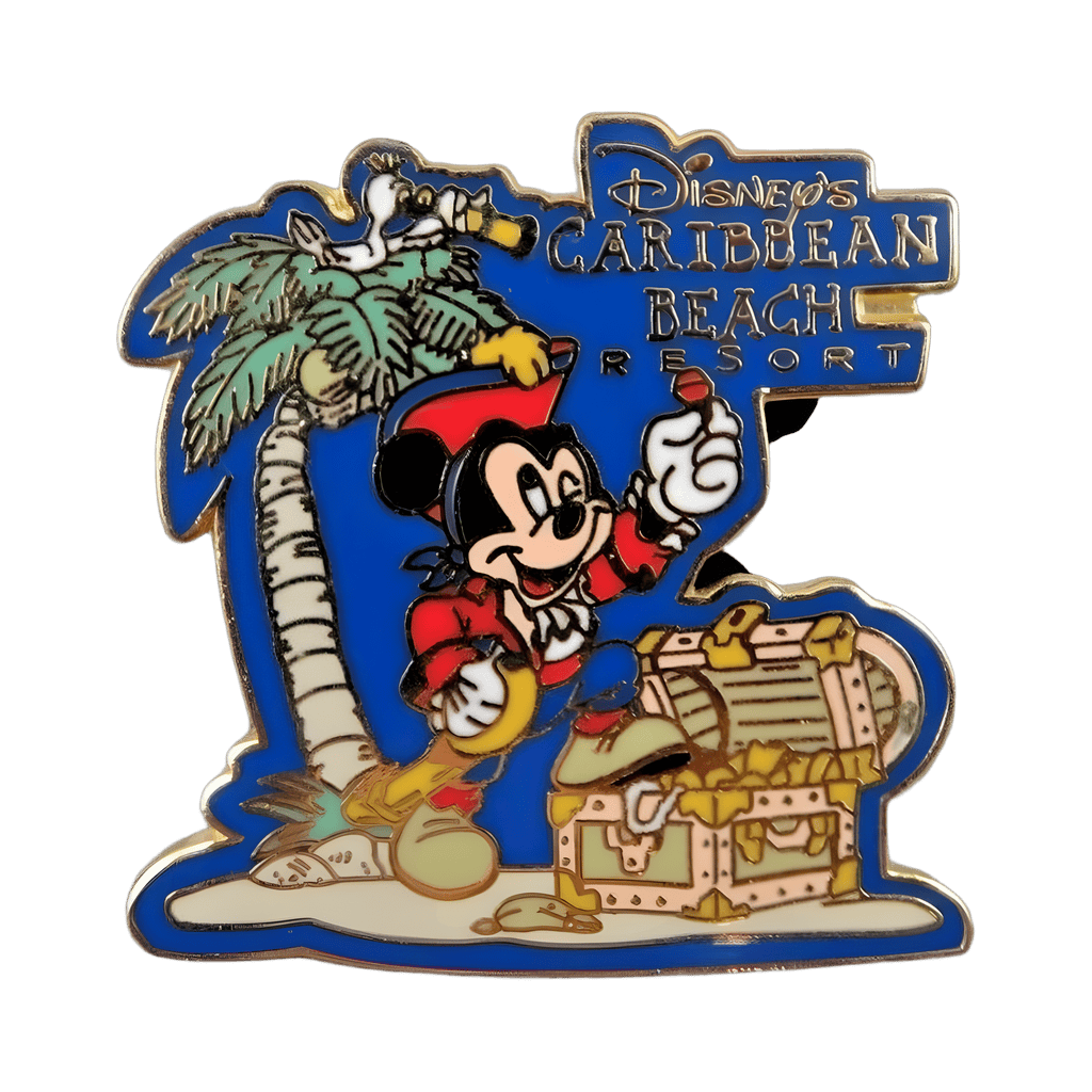 Disney's Caribbean Beach Resort - Pirate Mickey with Treasure Disney pin