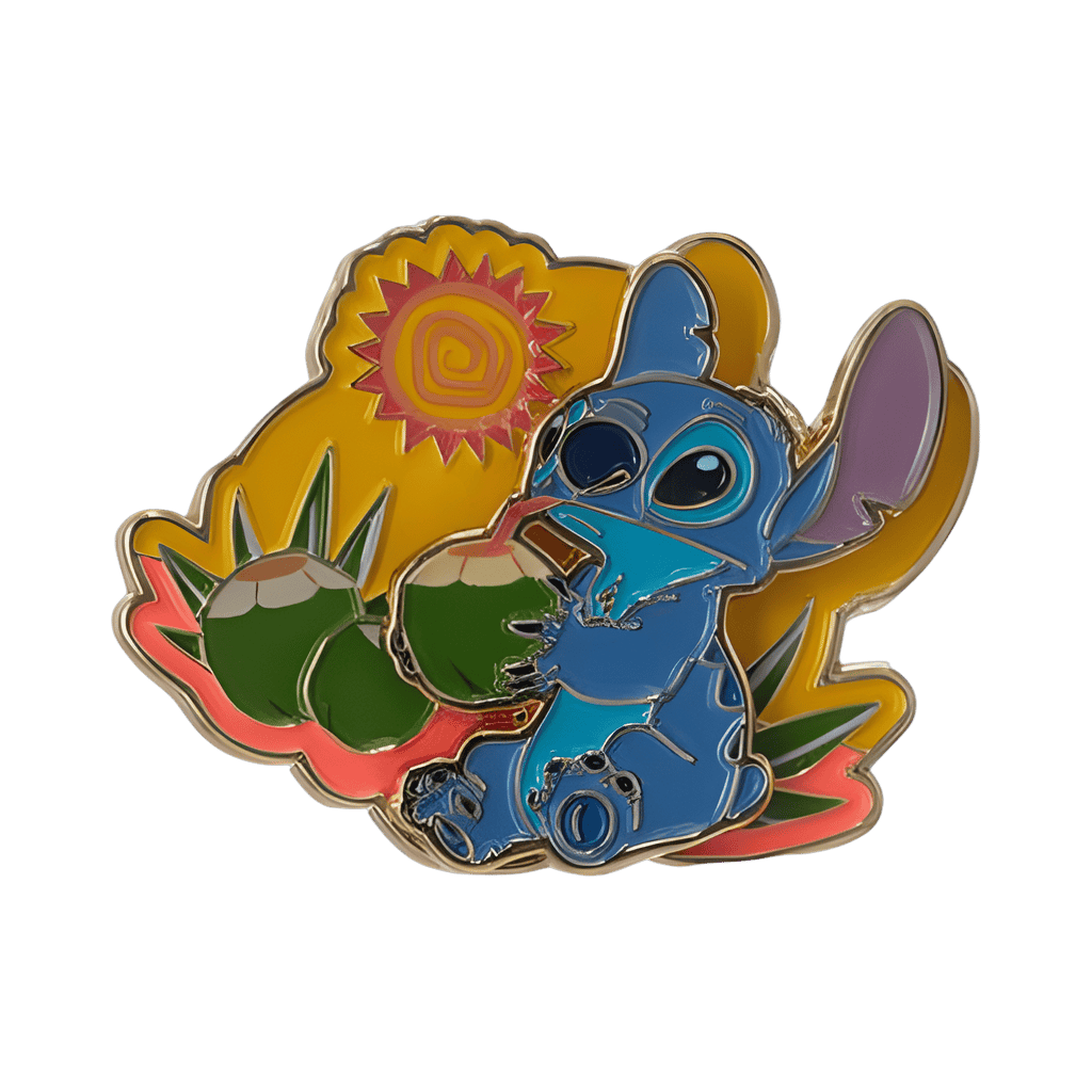 Stitch with coconuts Disney pin