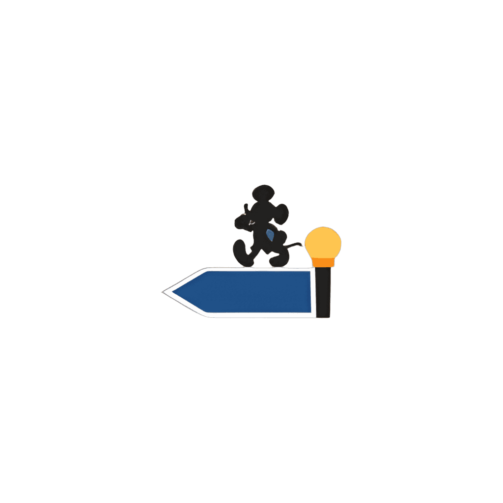 Mickey Silhouette Street Sign Disney pin