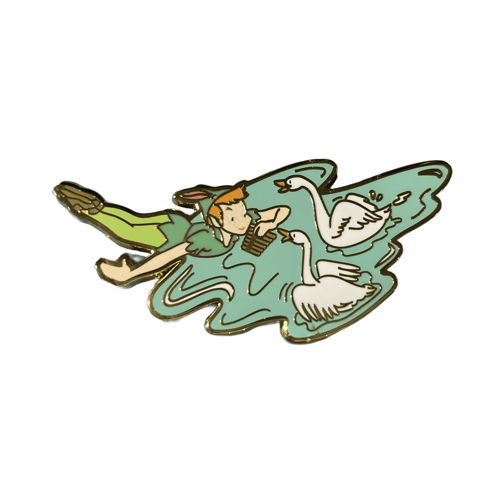 You Can Fly pin set - Peter Pan with Swans Disney pin