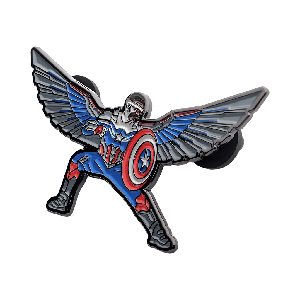 Falcon wielding Captain America Shield Disney pin