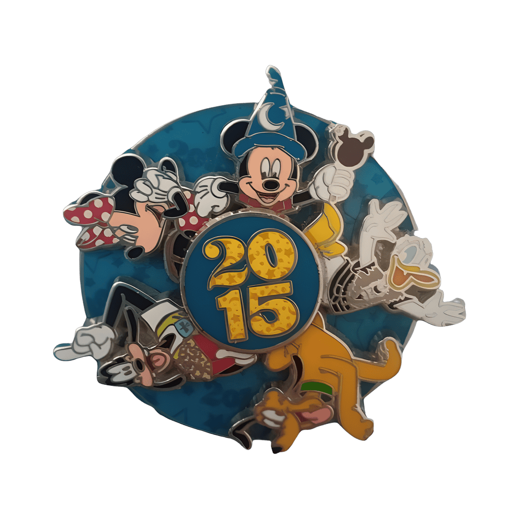 Disney Parks Fab Five and Icons Dated Spinner Disney pin