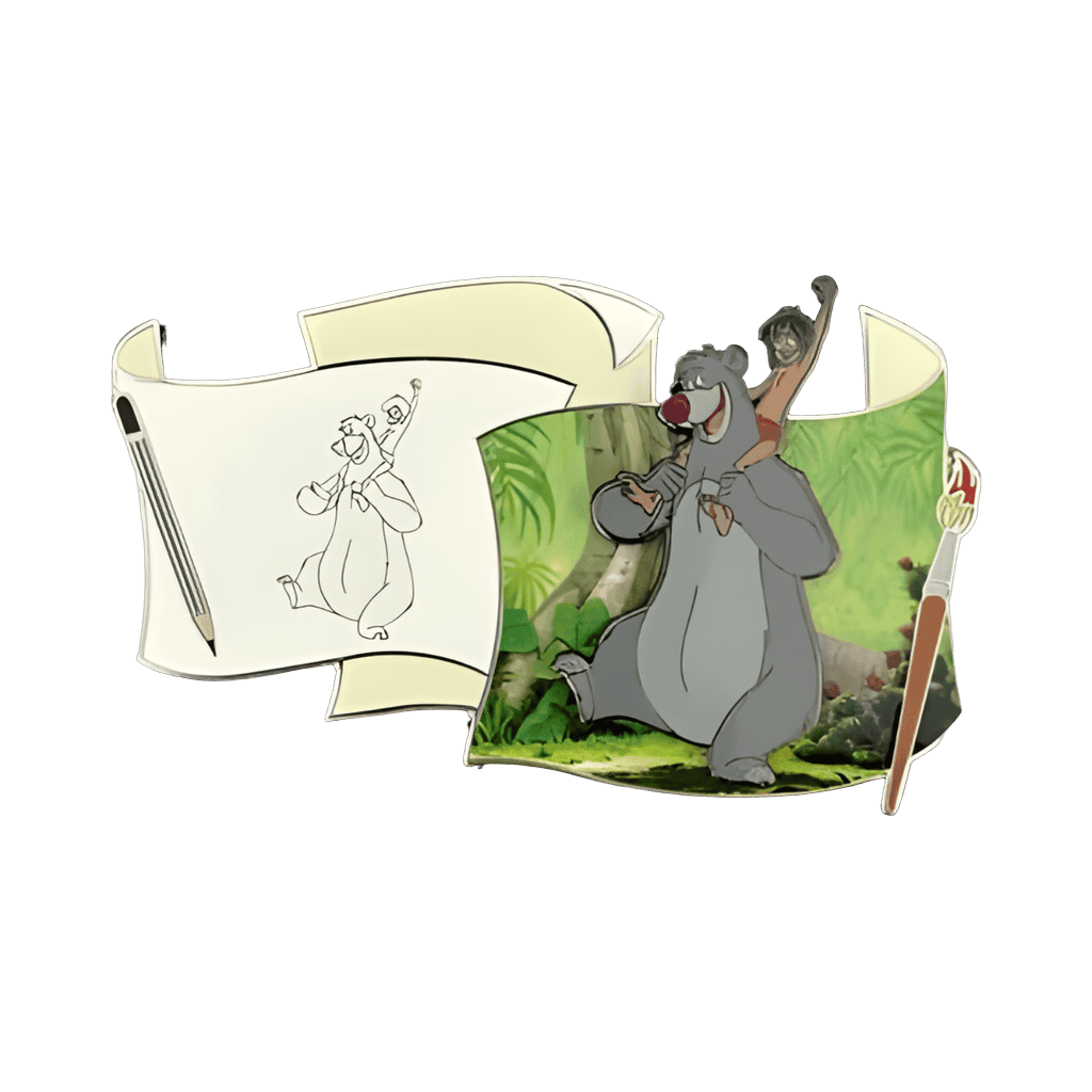 Baloo and Mowlgi Disney pin