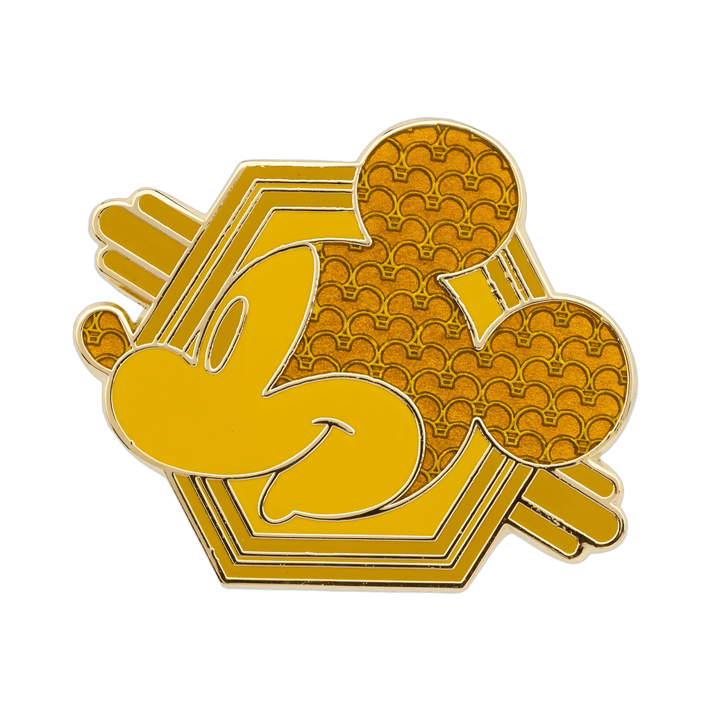 February Set - Gold Art Deco Mickey Mouse Head Disney pin