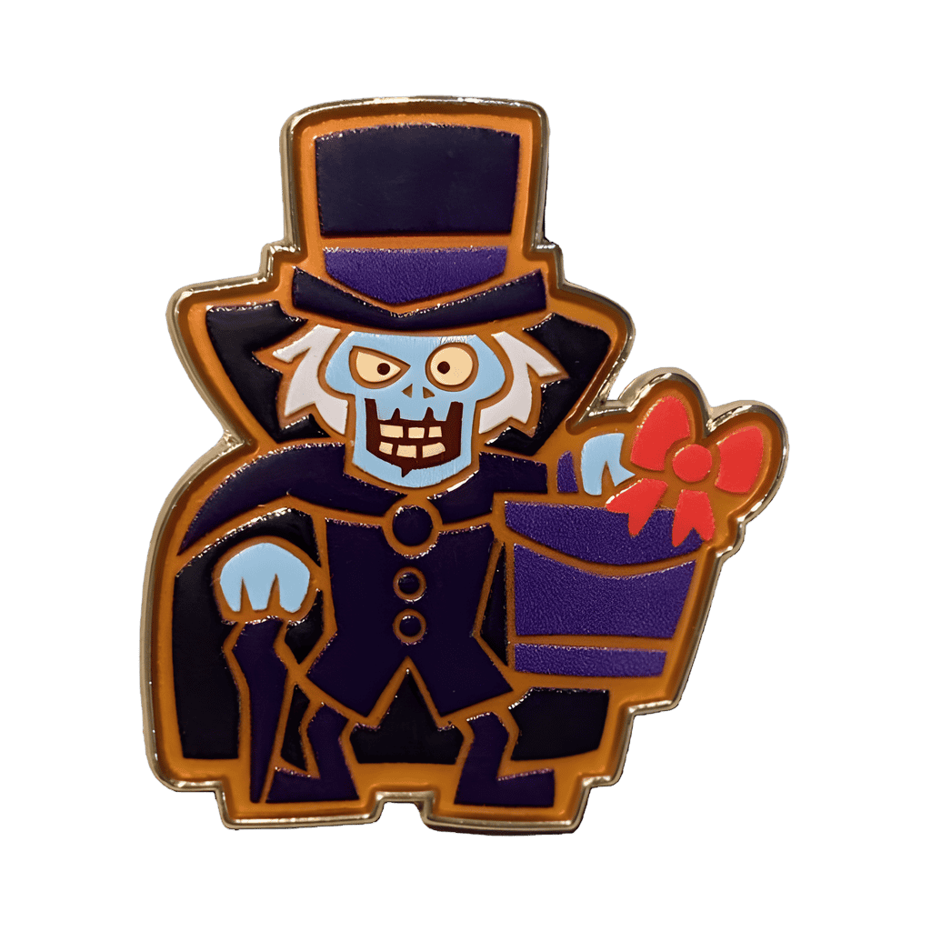 The Hatbox Ghost with Present Bow Disney pin