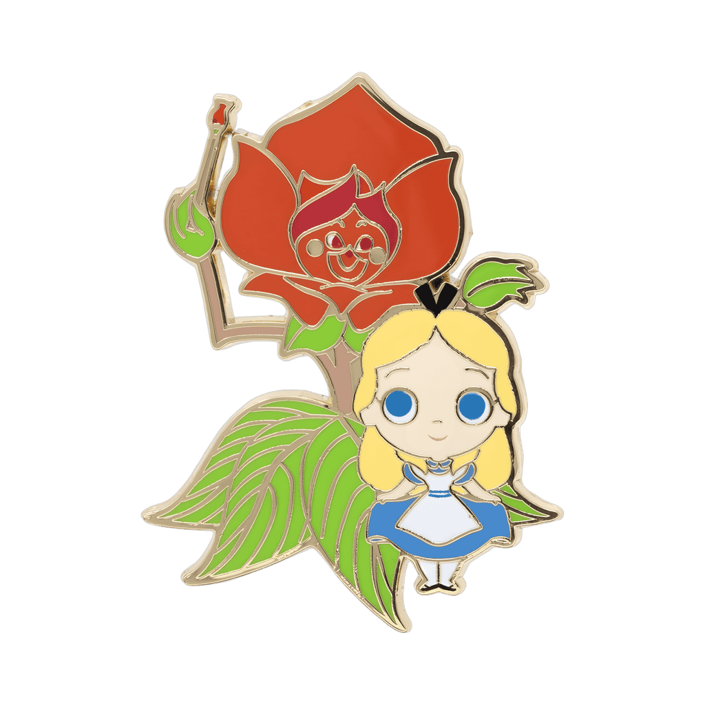 Alice in Wonderland Red Rose Disney pin