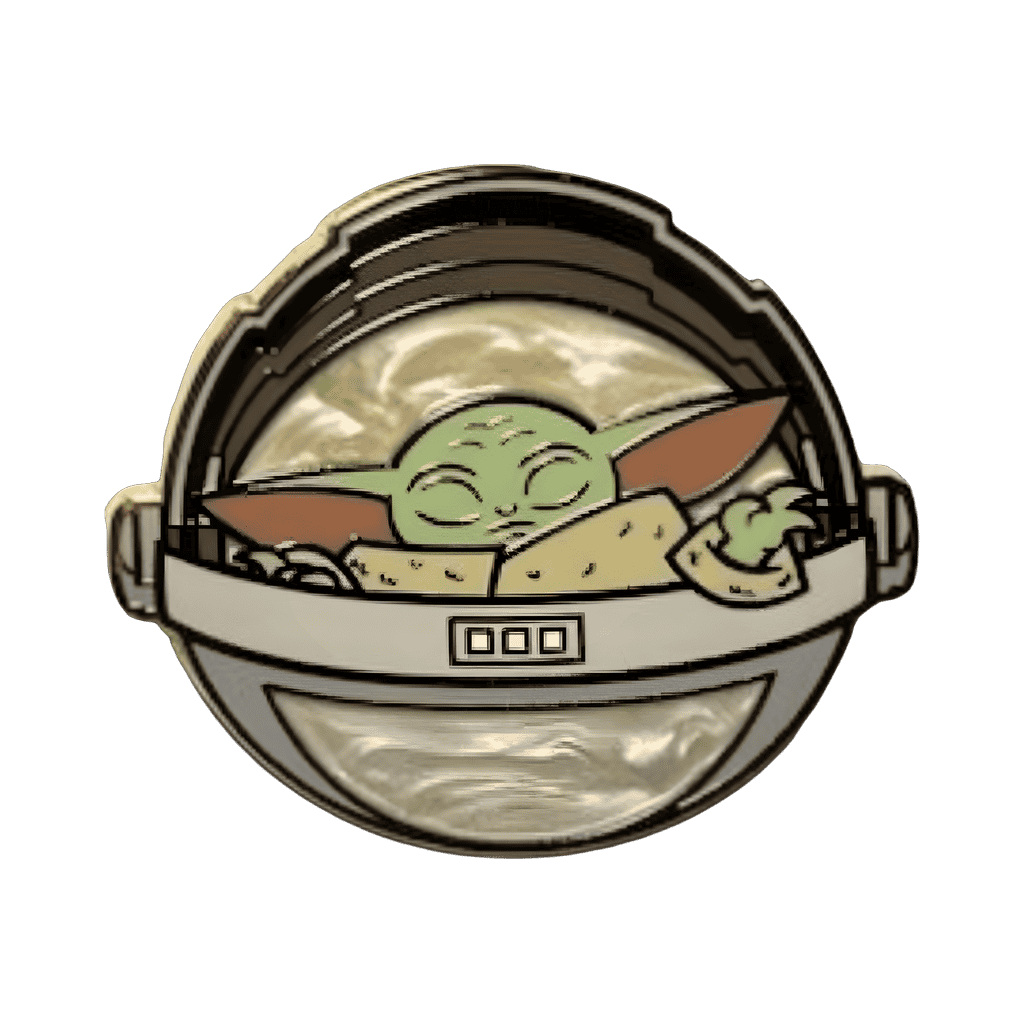 In Pod eyes closed Disney pin