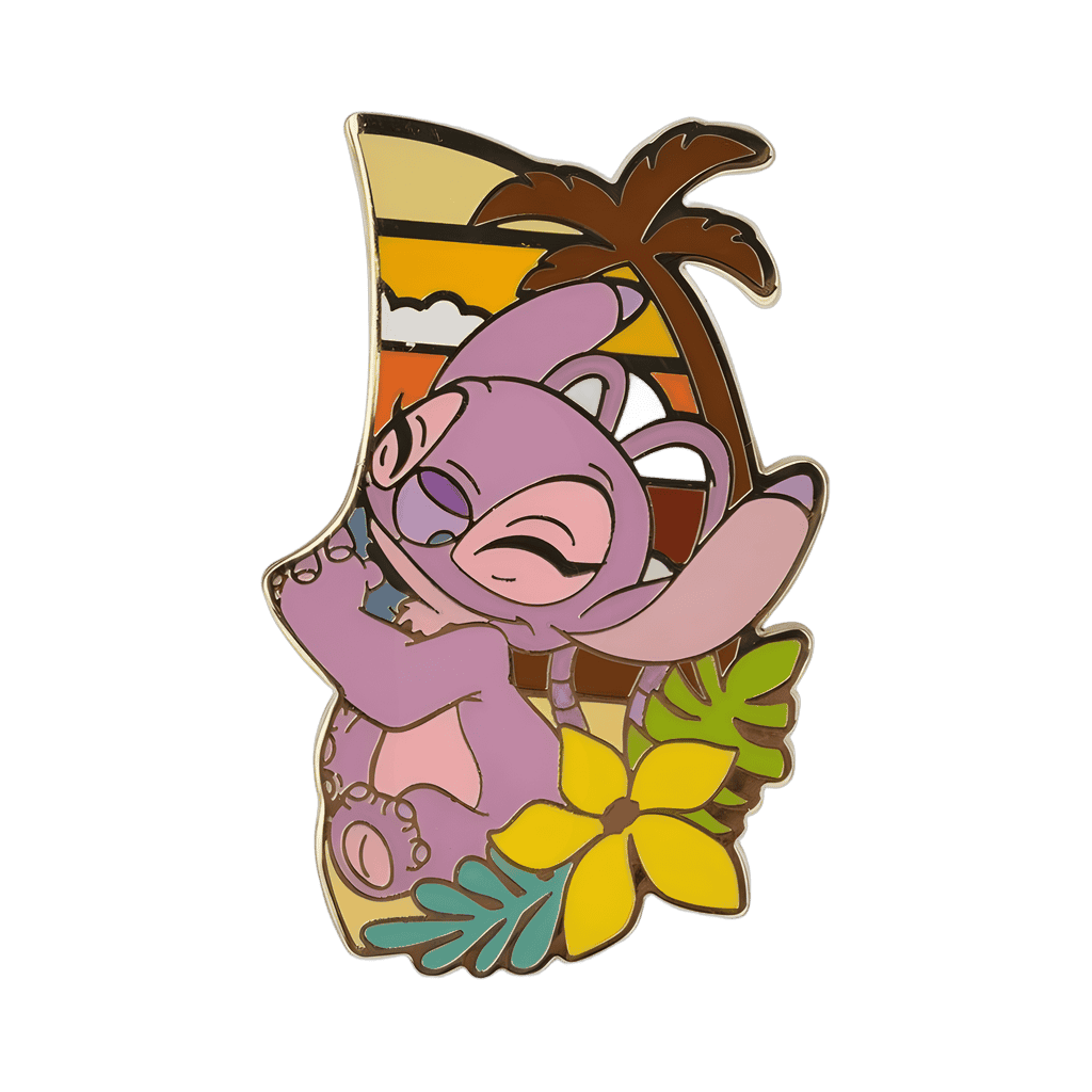 Angel & Stitch Sunset Beach Pin Set - Angel Disney pin