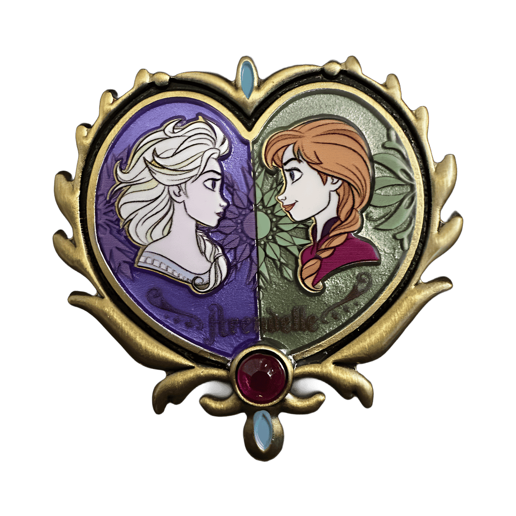 Anna and Elsa Arendelle Heart Crest Disney pin