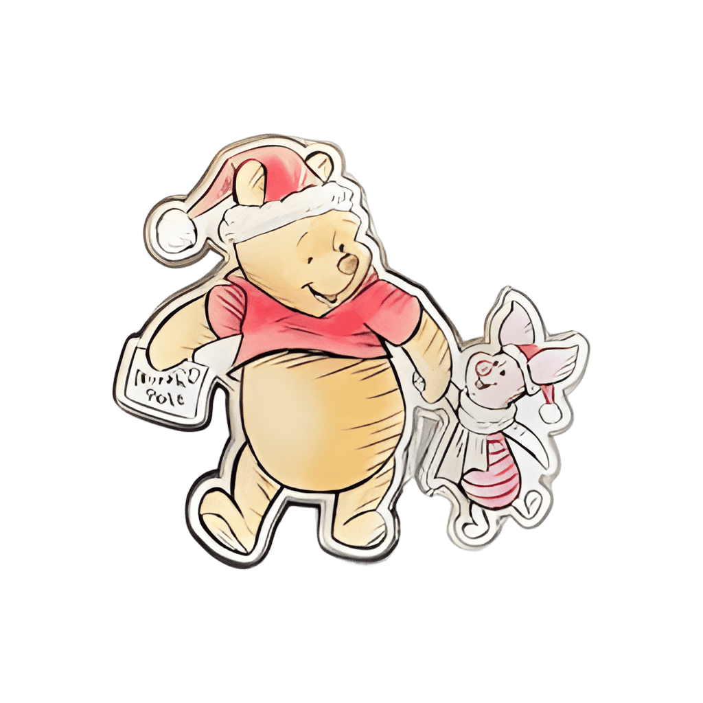 Pooh and Piglet with letter to north pole Disney pin