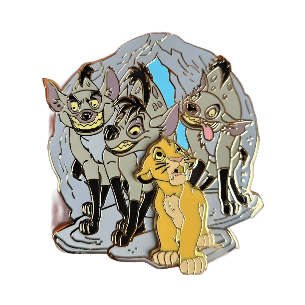 Simba surrounded by Hyenas Disney pin