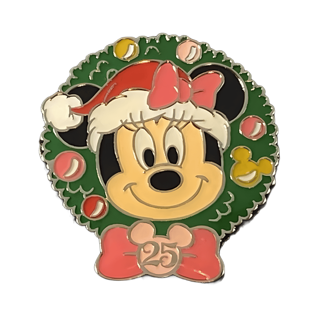25th Anniversary - Christmas Wreath - Minnie Disney pin