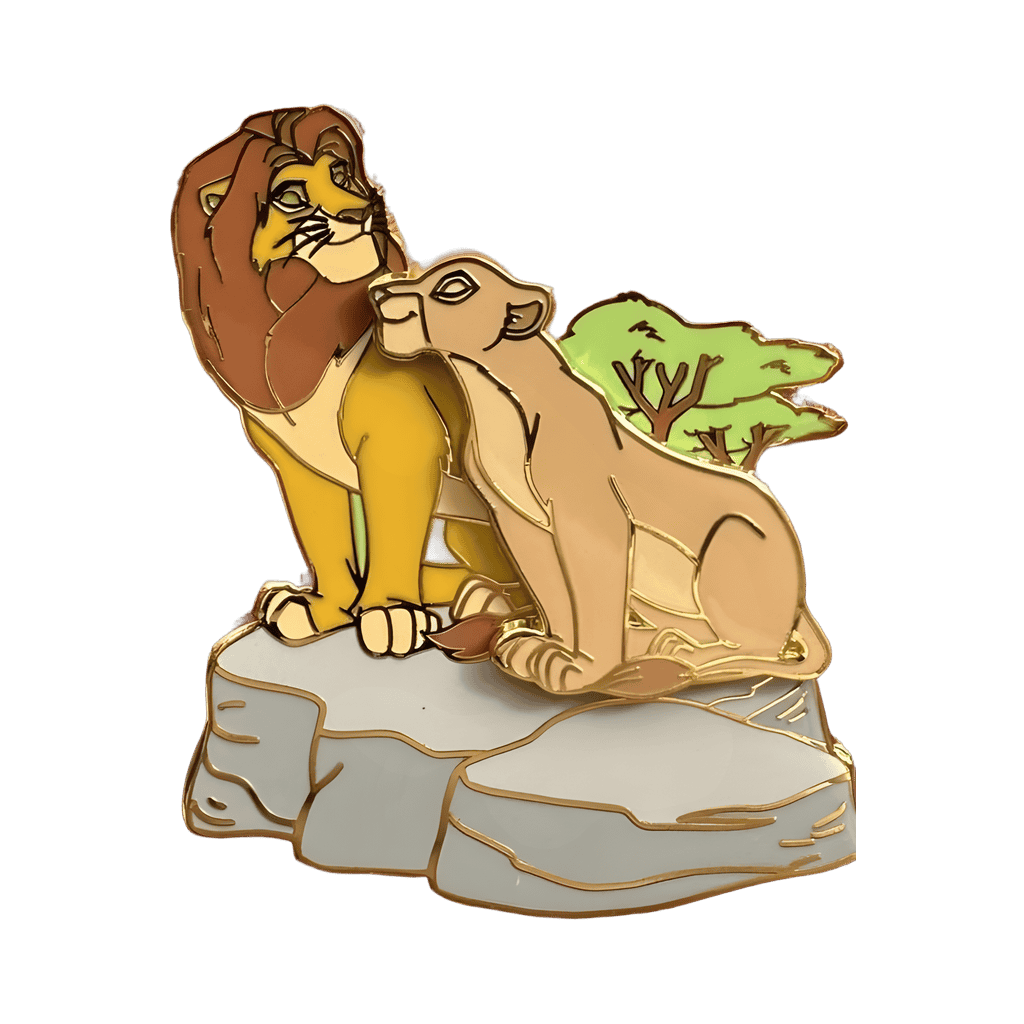 Adult Simba and Nala on rock Disney pin