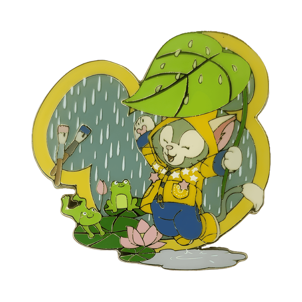 Gelatoni Jumping with Leaf Umbrella Disney pin