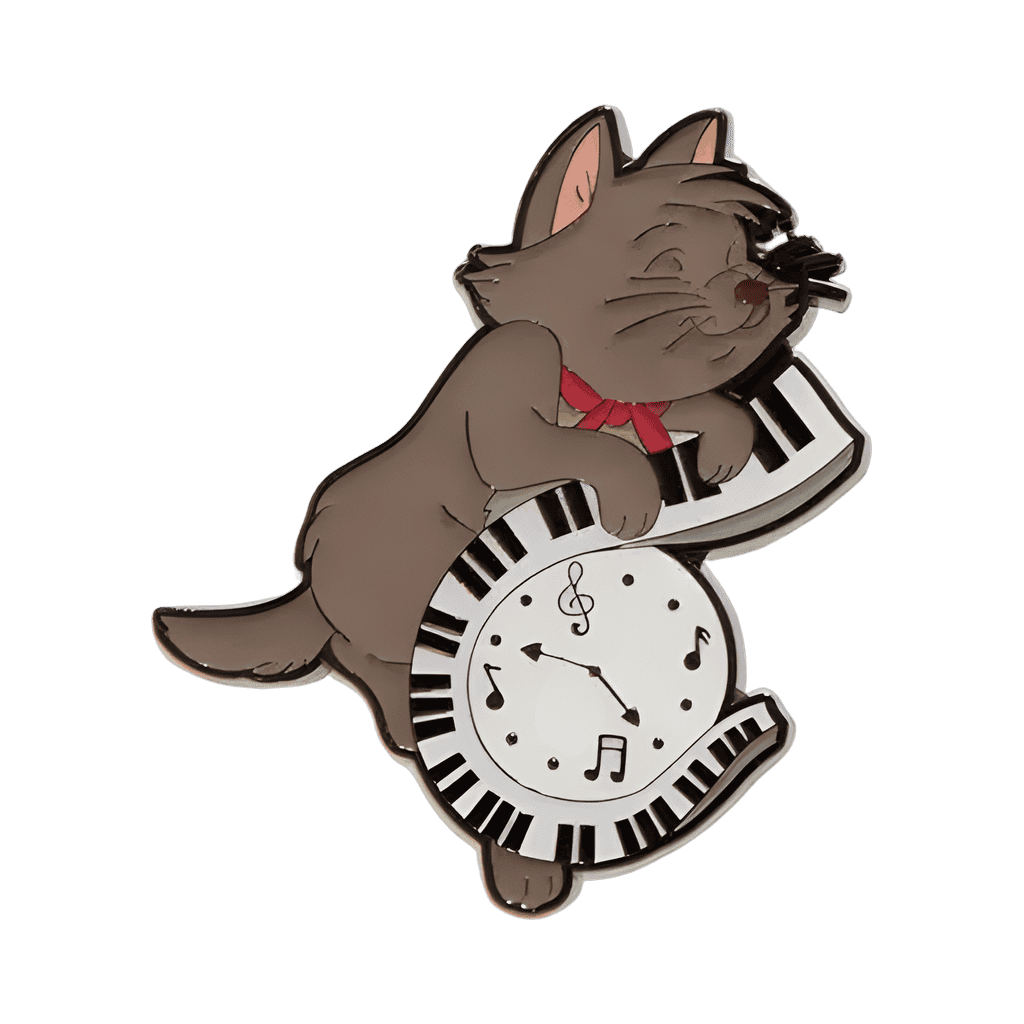 Berlioz clock Disney pin