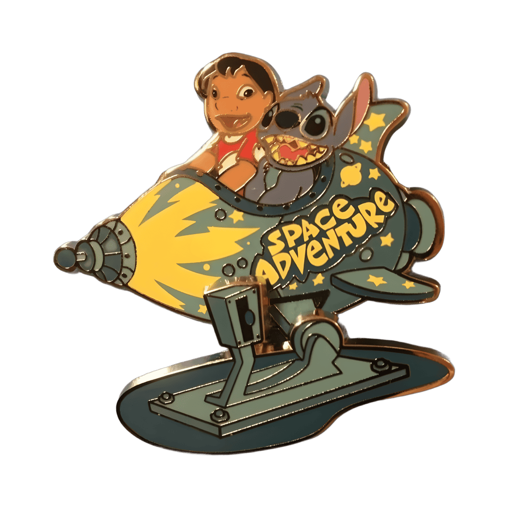 Space Adventures - Yellow and Green Rocket Disney pin