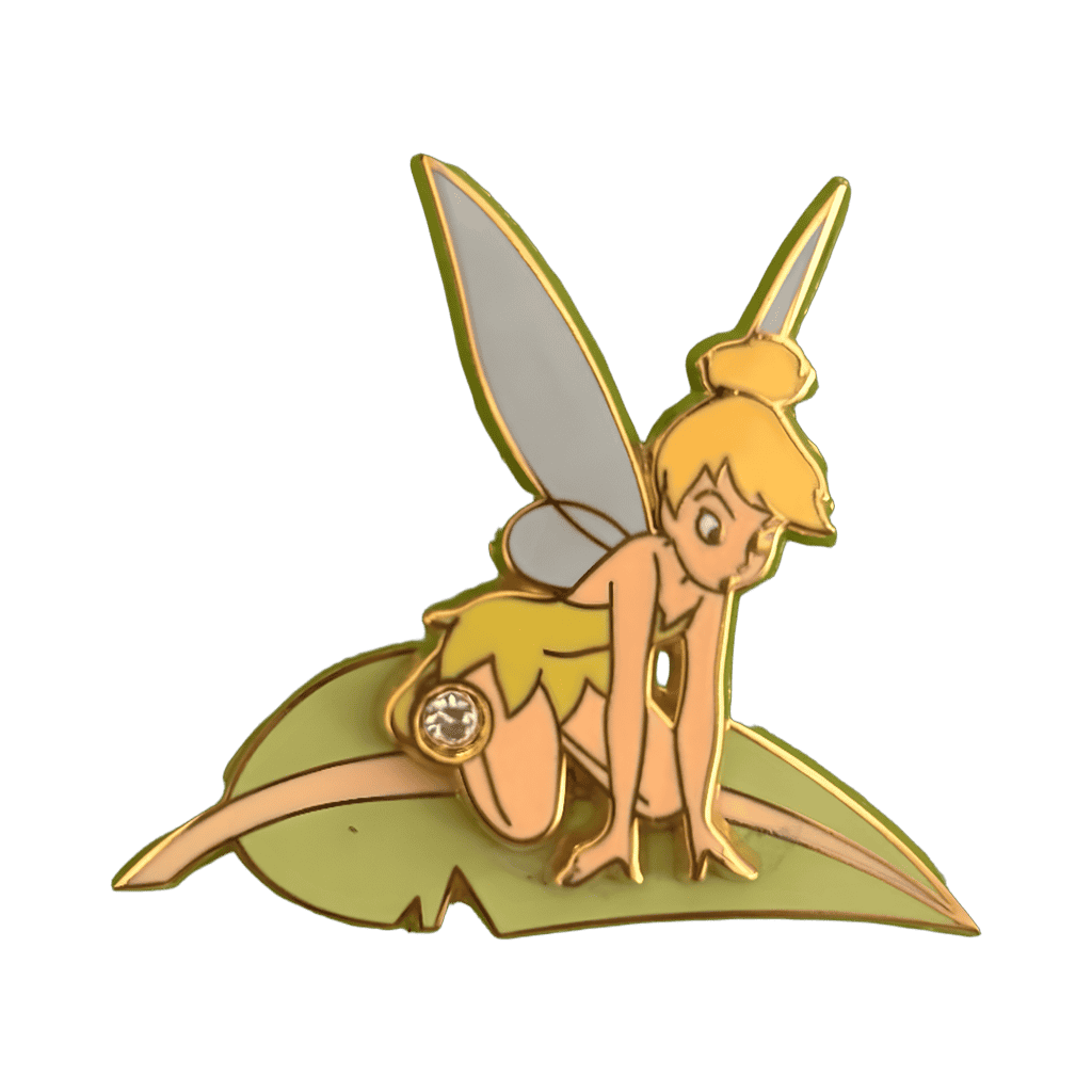 Tinker Bell Kneeling on Leaf Disney pin