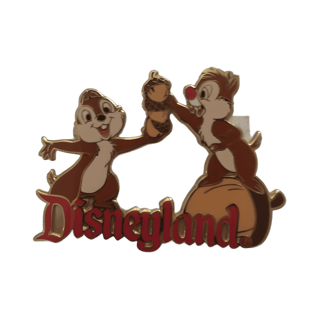 Chip and Dale with Acorns and Disneyland Logo Disney pin